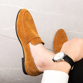 Lazy Luxe — Suede Slip-Ons
